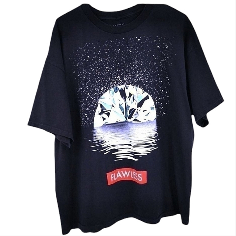 Popular Poison Men's XXL Graphic T-Shirt Flawless Diamond Black Red
